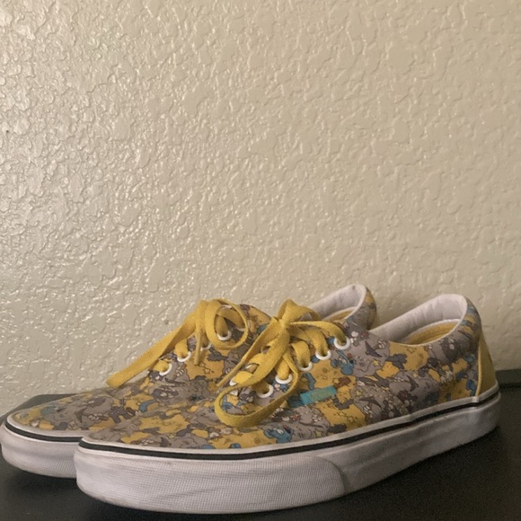 Size 10 itchy and scratchy van’s perfect grip lean lasses sole little stains - Picture 2 of 6